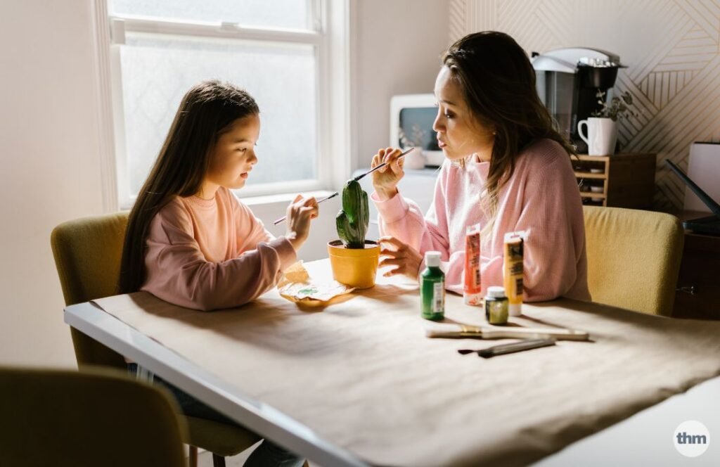 Mother and Daughter Painting Together - The Honest Mommy